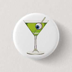 Psychobilly Martini 3 Cm Round Badge