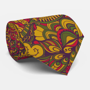 Psychodelic 70's Style Paisley Tie