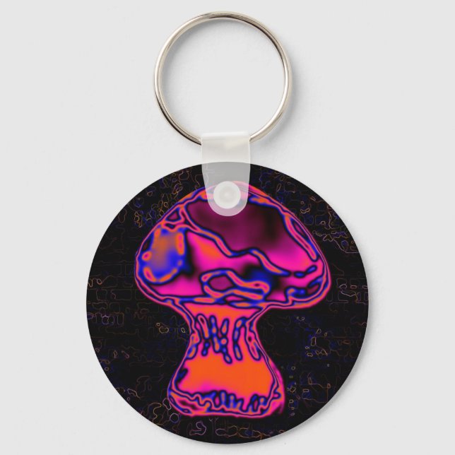 psychodelic mushroom key ring (Front)