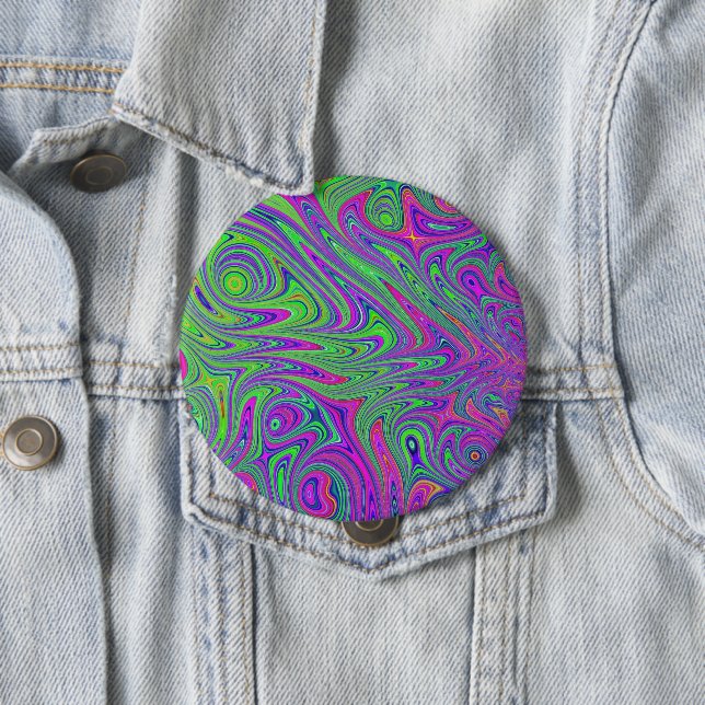 psychodelic textures 10 cm round badge (In Situ)