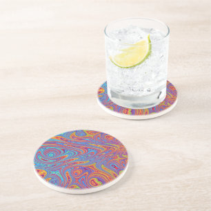 psychodelic textures coaster
