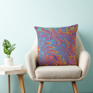 psychodelic textures cushion