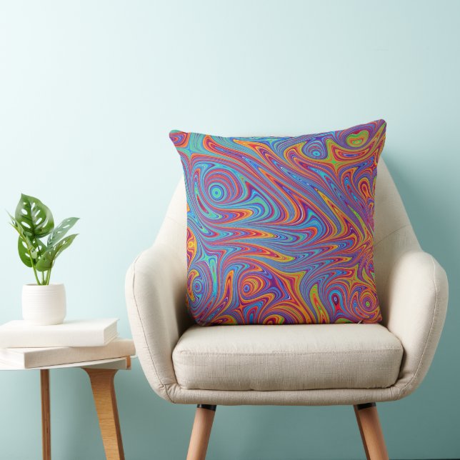 psychodelic textures cushion (Chair)