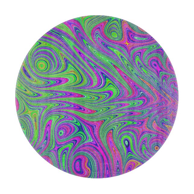 psychodelic textures cutting board (Front)