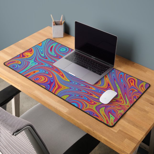 psychodelic textures desk mat (Office 2)