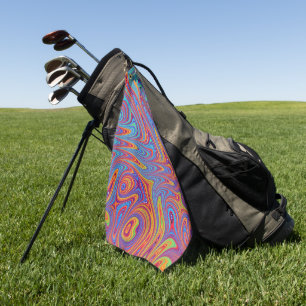 psychodelic textures golf towel