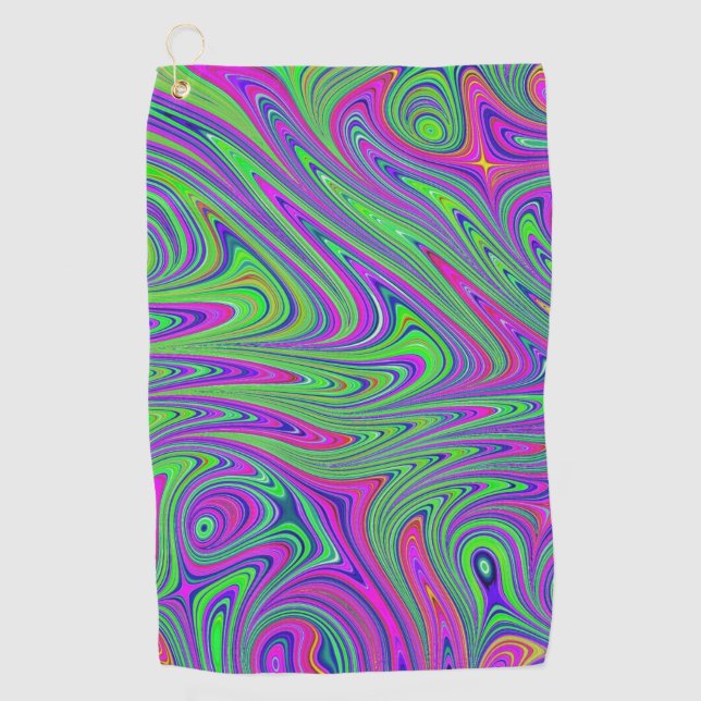 psychodelic textures golf towel (Front)