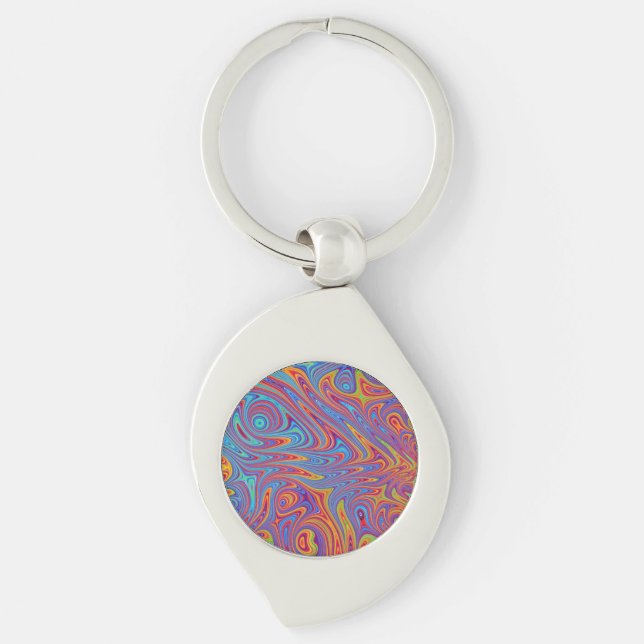 psychodelic textures key ring (Front)
