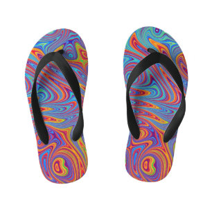 psychodelic textures kid's thongs