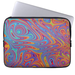 psychodelic textures laptop sleeve