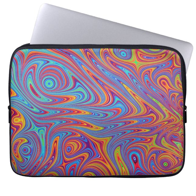 psychodelic textures laptop sleeve (Front)