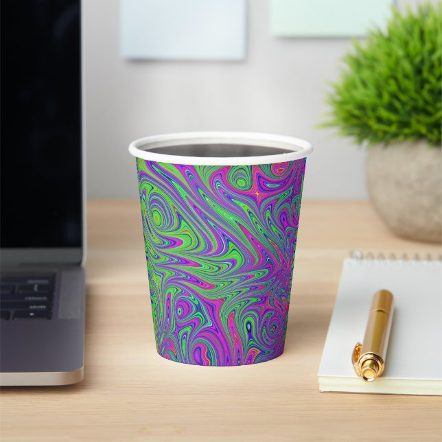 psychodelic textures paper cups (Insitu)
