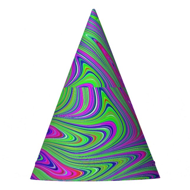 psychodelic textures party hat (Front)