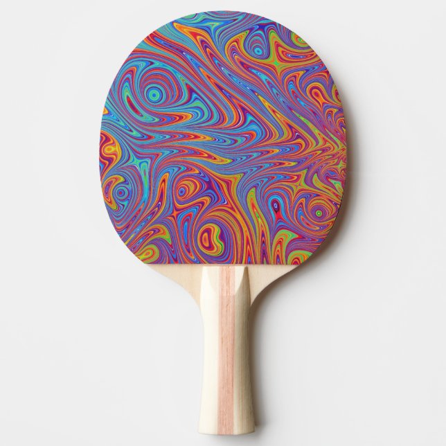 psychodelic textures ping pong paddle (Front)