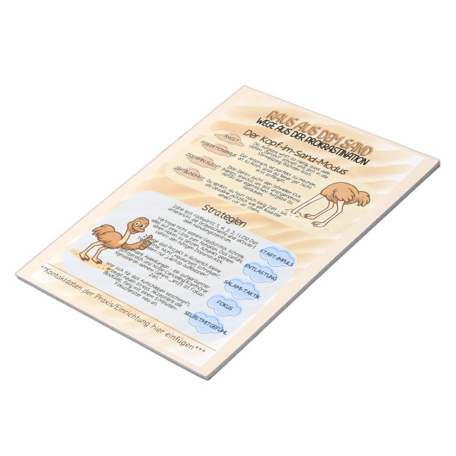 Psychoeducation Fact Sheet Procrastination Notepad (Angled)