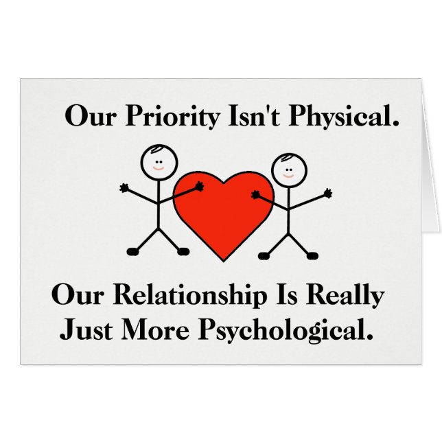 Psychological Funny Gay Men Romance Card (Front Horizontal)