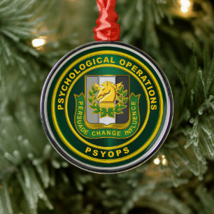 PSYCHOLOGICAL OPERATIONS PSYOPS Regimental Crest Metal Ornament