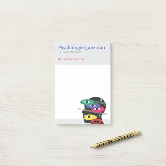 Psychological practice colorful sticky notes  (On Desk)