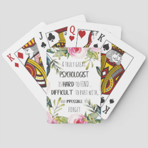 Psychologist Appreciation Thank you Farewell Gift Playing Cards