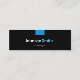 Psychologist - Aqua Blue Compact Mini Business Card