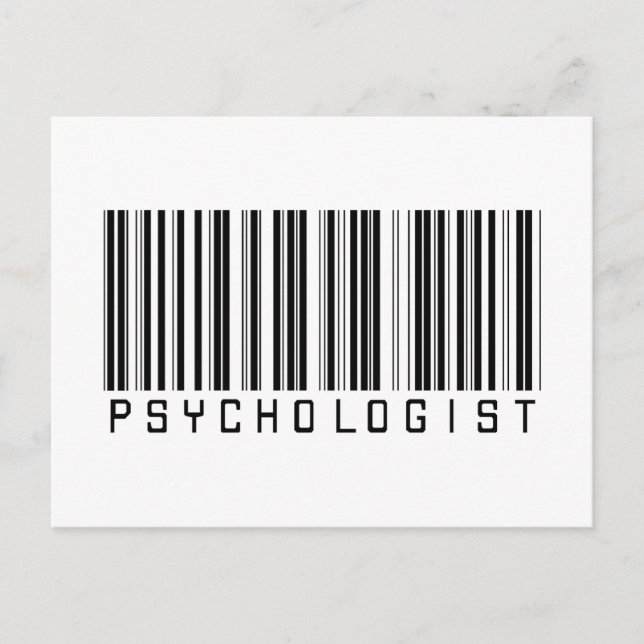 Psychologist Bar Code Postcard (Front)