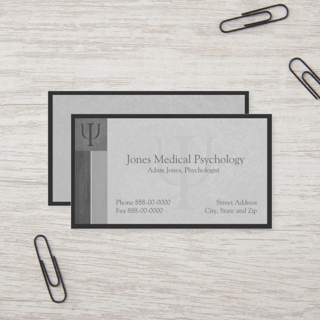 Psychologist Business Card (Front/Back In Situ)