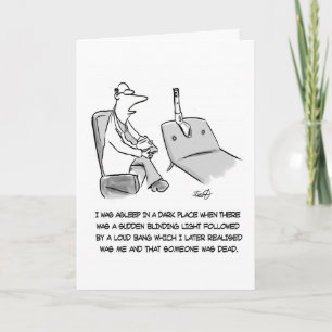 Psychologist Cartoon- Gun Confessions Card