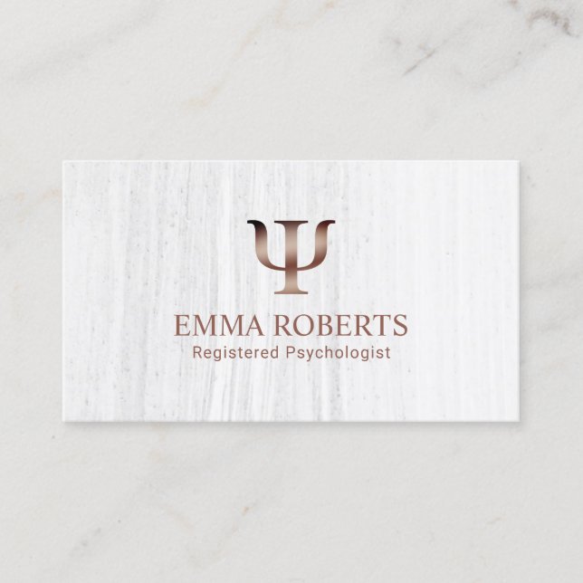 Psychologist Counsellor Rose Gold Appointment Card (Front)