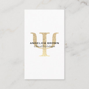 Psychologist Faux Glitter Psi Symbol Business Card