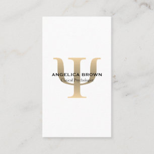 Psychologist Faux Gold Psi Symbol Business Card