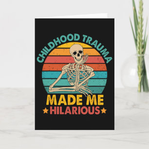 Psychologist Funny Skeleton Outfit Mental Health A Card