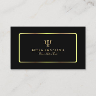 Psychologist Gold Psi Symbol Business Card