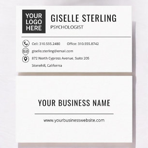 Psychologist Health Practice Logo Business Card