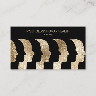 Psychologist Human Faces Mindset Business Card
