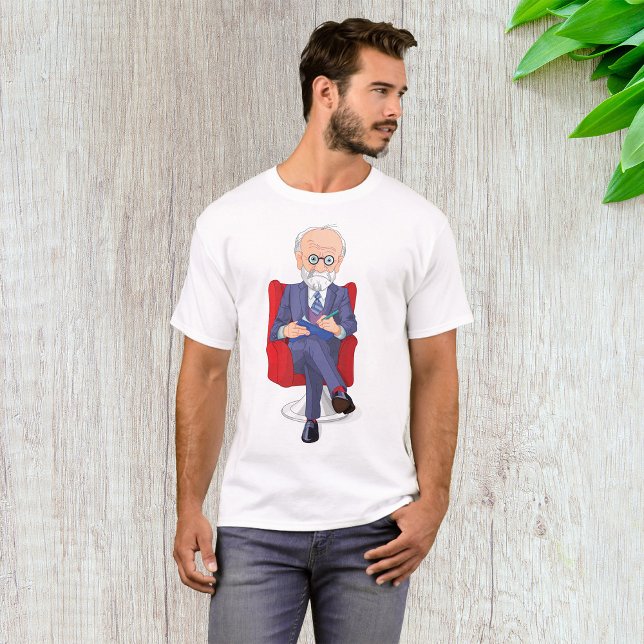 Psychologist in Suit with Notepad Sitting T-Shirt (Creator Uploaded)