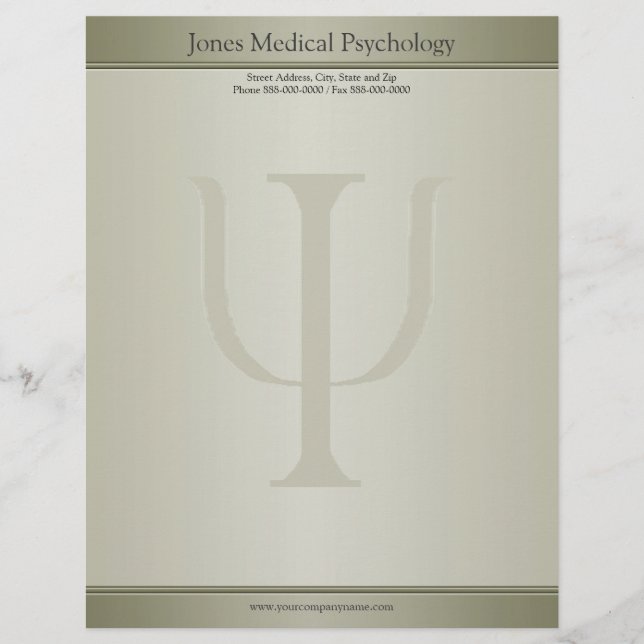 Psychologist Letterhead Template (Front)