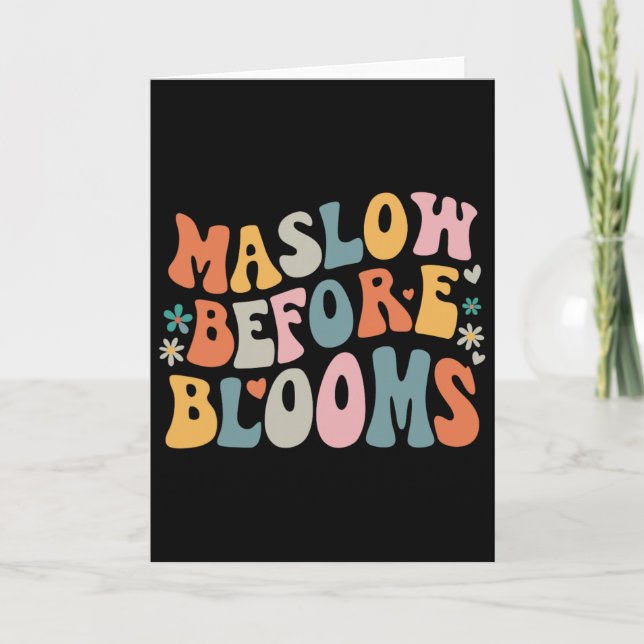 Psychologist Maslow Before Bloom Sped Teacher Clro Card (Front)