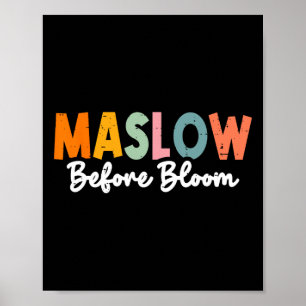 Psychologist Maslow Before Bloom Sped Teacher Clro Poster