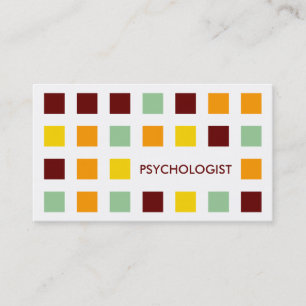 PSYCHOLOGIST (mod squares) Business Card