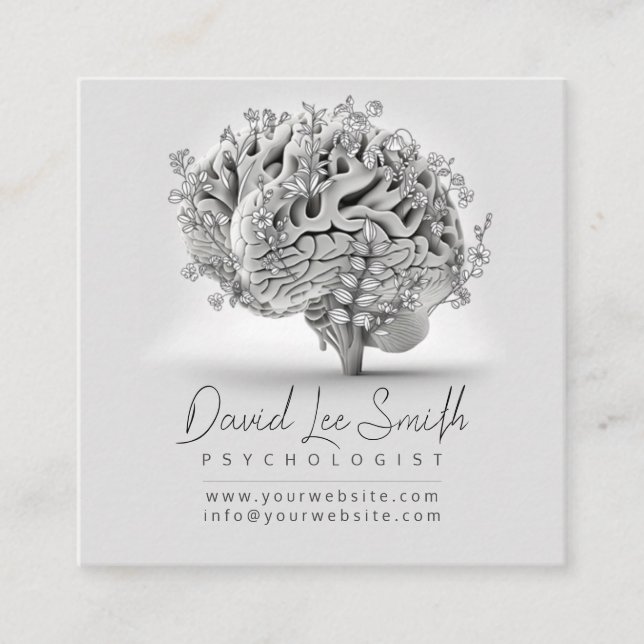 Psychologist / Neurologist Square Business Card (Front)