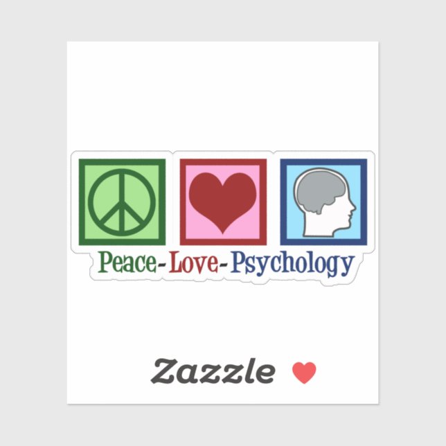 Psychologist Peace Love Psychology (Sheet)