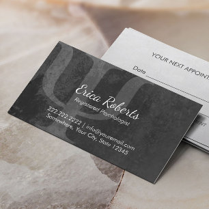 Psychologist Professional Dark Appointment Card