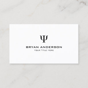 Psychologist Psi Symbol Business Card