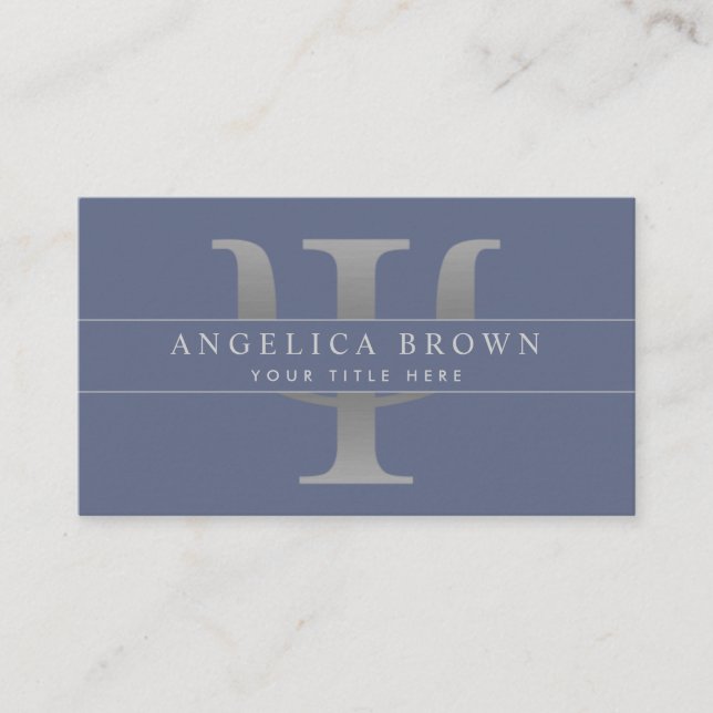 Psychologist Psi Symbol Business Card (Front)