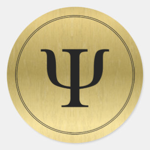 Psychologist Psi Symbol Classic Round Sticker