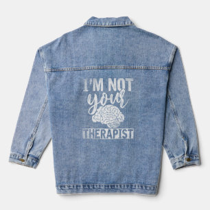 Psychologist Psych Therapist Brain Science Psychol Denim Jacket