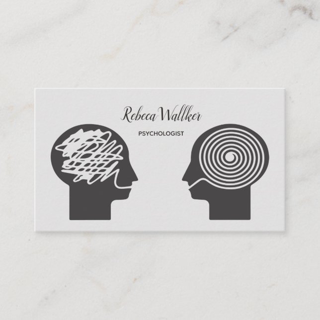 Psychologist, Psychiatrist, Doctor, Private Clinic Business Card (Front)