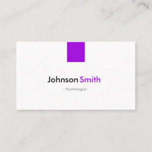 Psychologist - Simple Purple Violet Business Card
