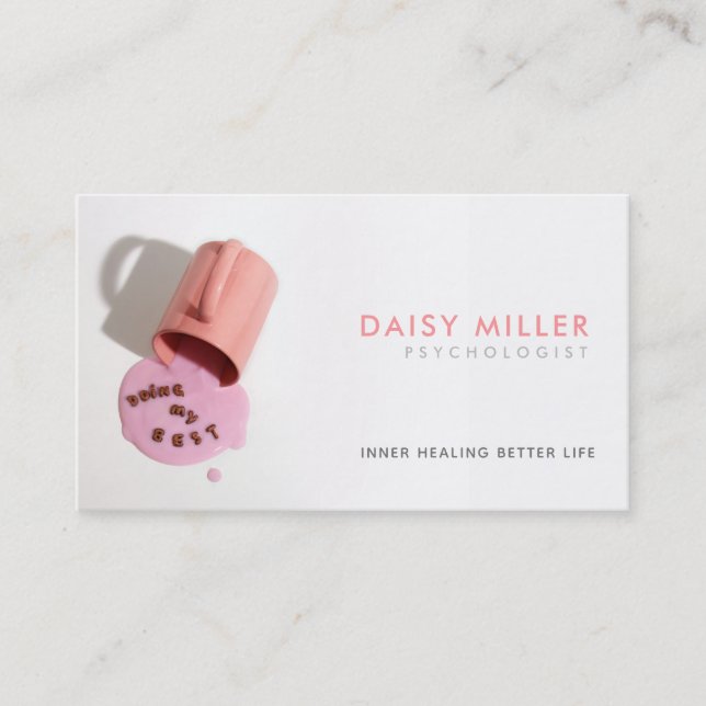 Psychologist Slogans Business Cards (Front)