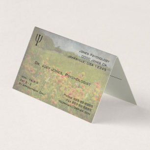 Psychologist Symbol Folded Business Card
